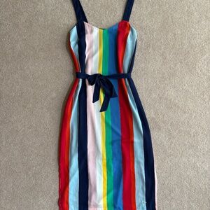 Tommy Hilfiger Vertical Striped Midi Dress